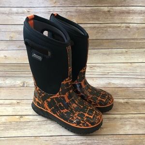 BOGS (Kids) Waterproof Boots- Orange Multi Color